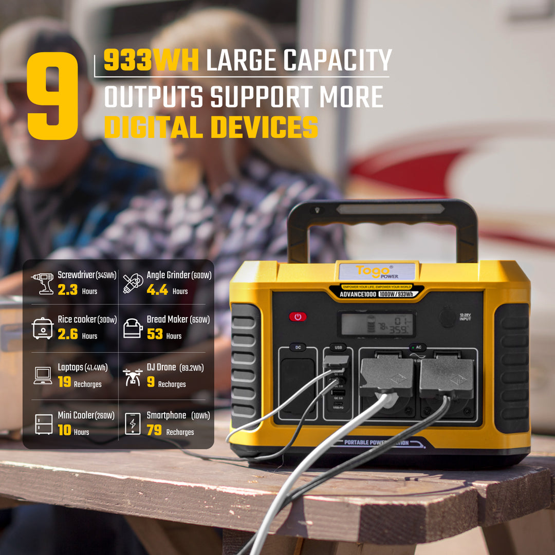 1000 Portable Power Station | Solar Power Station | 1000W 933WH