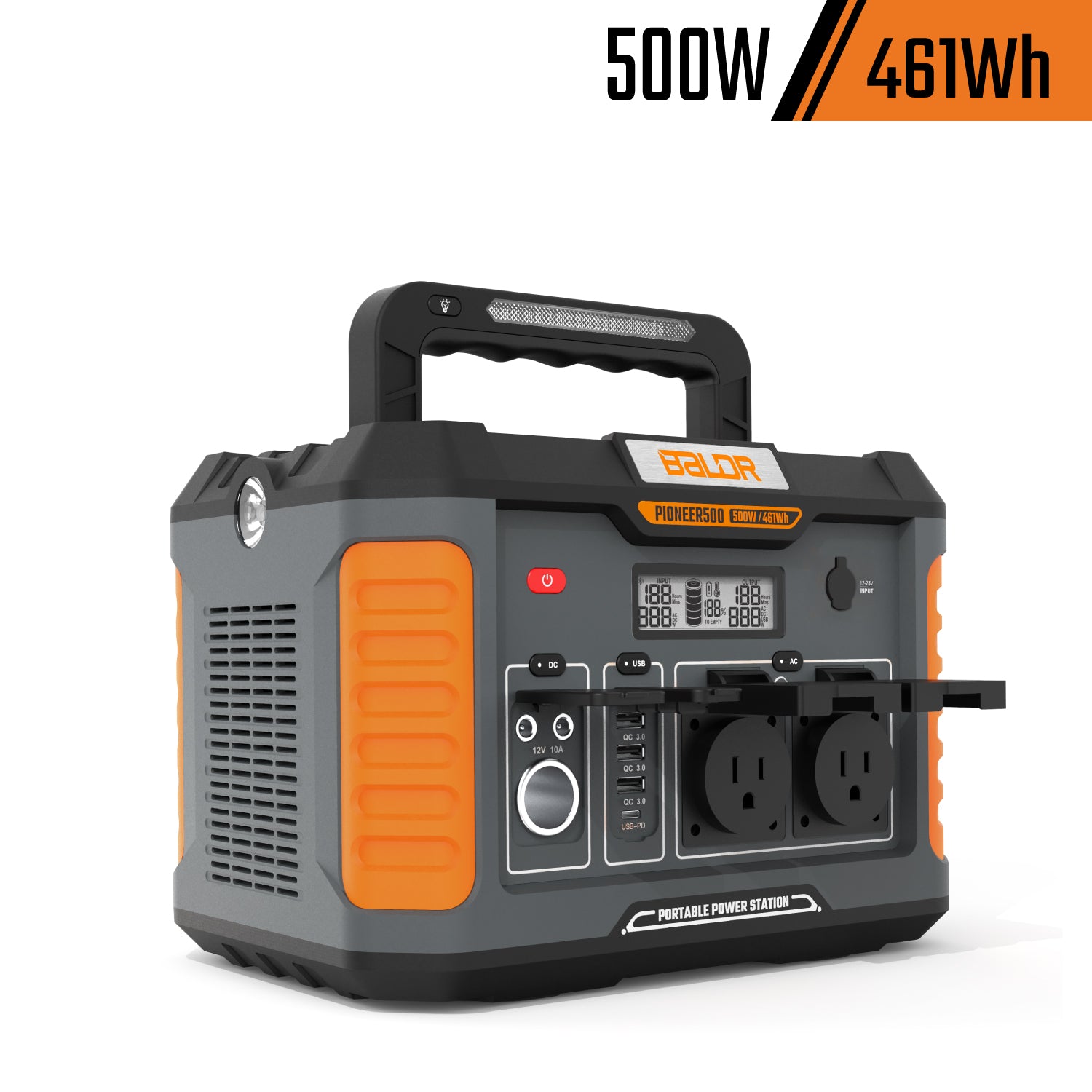 Togo 500W Portable Power Station Camping Solar Generator Backup 461Wh